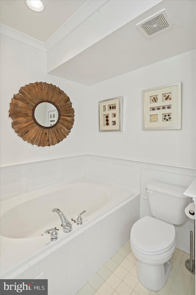 19 Yogurt Ln, Baltimore, MD 21231 - full bath with tile patterned floors, a tub to relax in, and crown molding