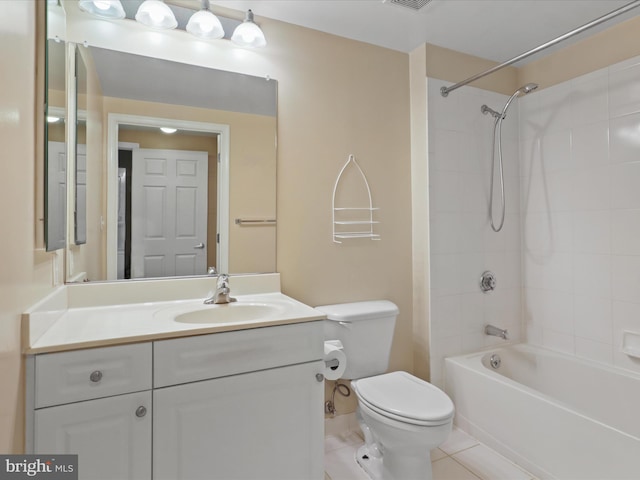 2726 Gallows Rd Unit 411, Vienna, VA 22180 - bathroom with vanity,  shower combination, and tile patterned floors
