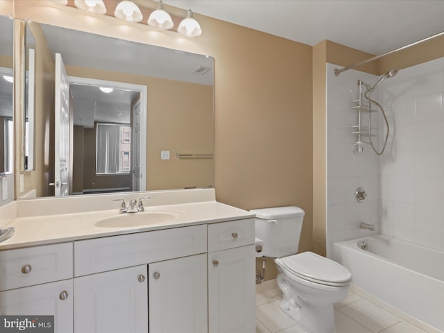 2726 Gallows Rd Unit 411, Vienna, VA 22180 - bathroom featuring vanity, tile patterned flooring, and shower / tub combination