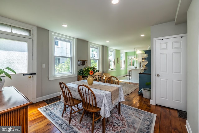 239 W Barnard St, West Chester, PA 19382 - dining area with wood-type flooring and recessed lighting