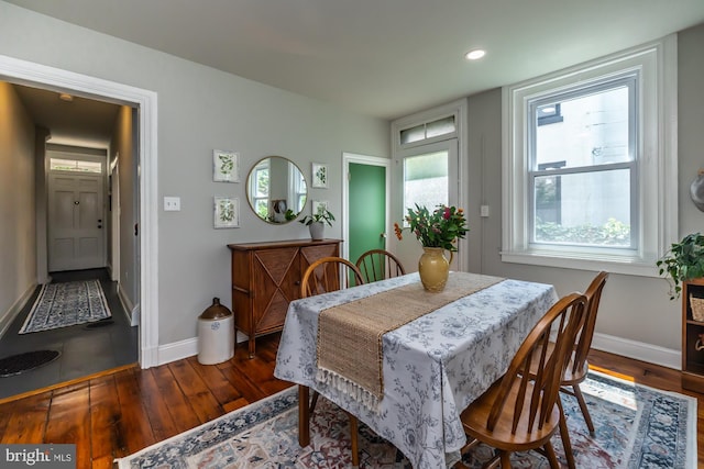 239 W Barnard St, West Chester, PA 19382 - dining area featuring wood finished floors and recessed lighting