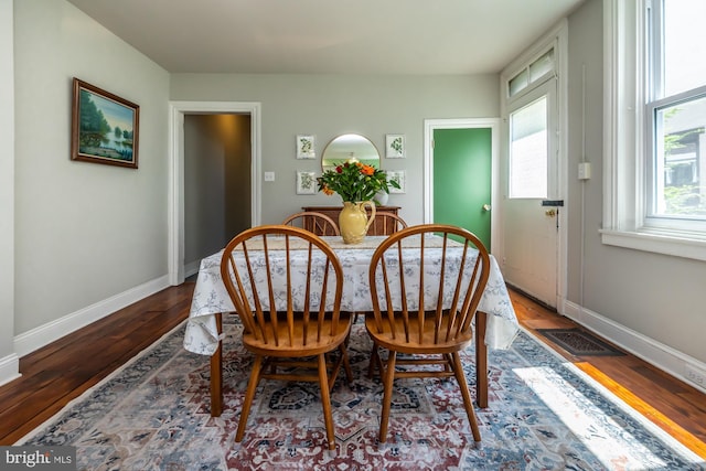 239 W Barnard St, West Chester, PA 19382 - dining space featuring hardwood / wood-style floors and baseboards