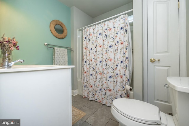 239 W Barnard St, West Chester, PA 19382 - bathroom featuring shower / tub combo and tile patterned floors