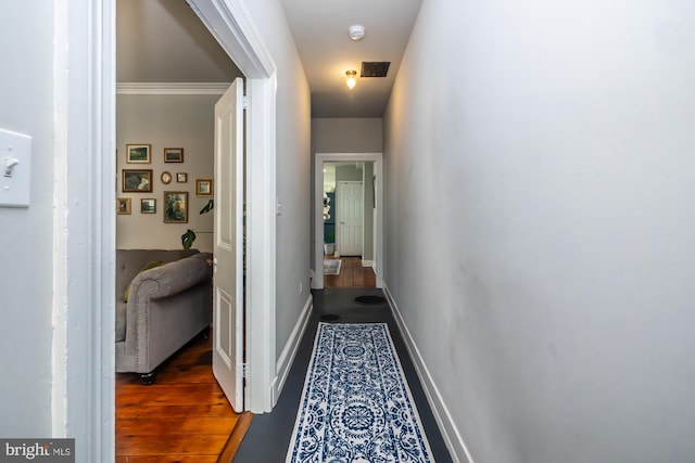 239 W Barnard St, West Chester, PA 19382 - hallway featuring baseboards and wood finished floors