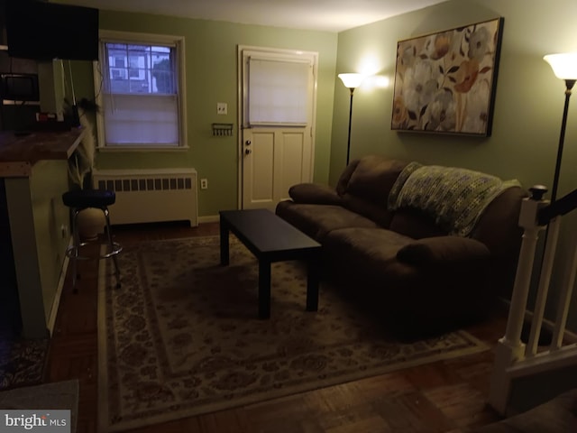 517 Wiltshire Rd, Upper Darby, PA 19082 - living room featuring radiator and baseboards