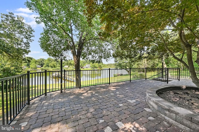 10 Sonora Dr, Pasadena, MD 21122 - view of patio with a water view and view of scattered trees