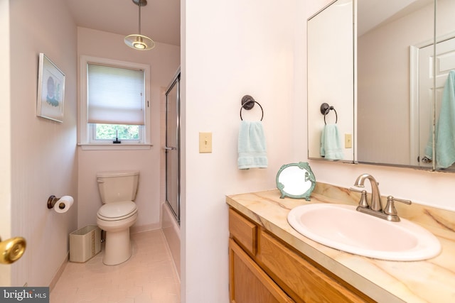 14 Winslow Way, Dresher, PA 19025 - full bath featuring vanity, tile patterned floors, and shower / bath combination with glass door