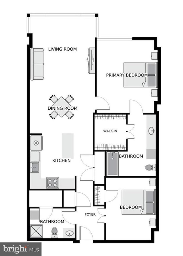 1010 Massachusetts Ave NW Unit 706, Washington, DC 20001 - view of room layout