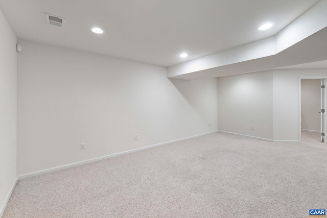 834 Rock Creek Rd, Charlottesville, VA 22903 - finished basement with light colored carpet and recessed lighting