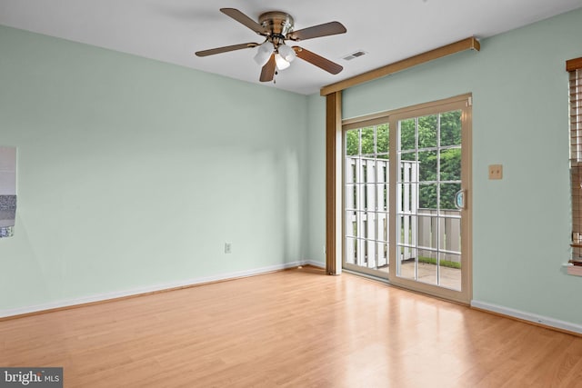 723 Dell Ct, Southampton, PA 18966 - spare room featuring a ceiling fan and wood finished floors