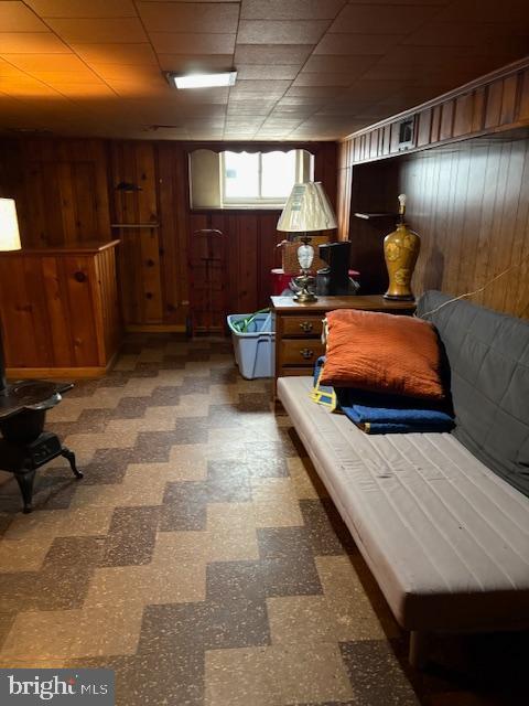 2642 S 17th St, Philadelphia, PA 19145 - sitting room featuring wooden walls