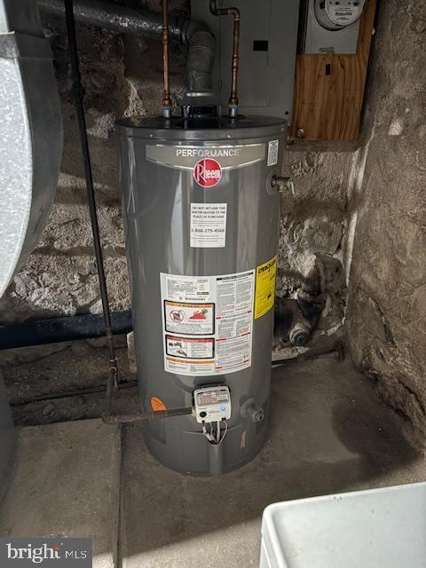 2642 S 17th St, Philadelphia, PA 19145 - utilities with gas water heater and electric meter