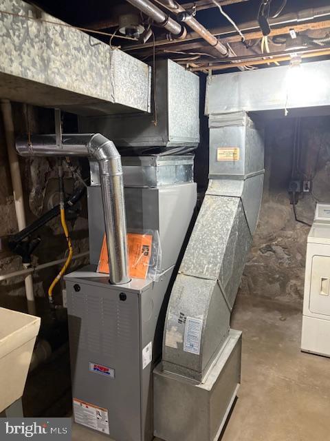 2642 S 17th St, Philadelphia, PA 19145 - utility room with washer / dryer and a sink