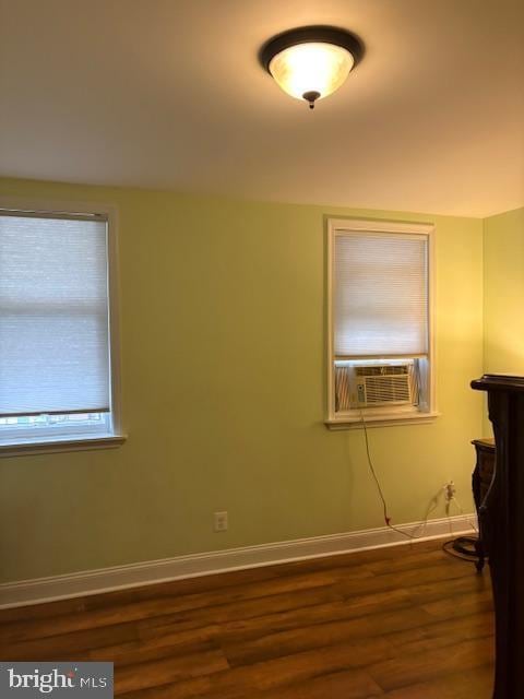 2642 S 17th St, Philadelphia, PA 19145 - unfurnished room featuring cooling unit and wood finished floors