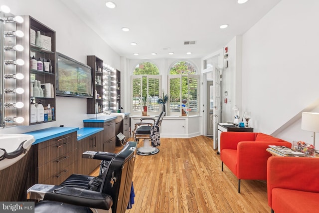 932 Locust St, Philadelphia, PA 19107 - office with light wood-style floors and recessed lighting