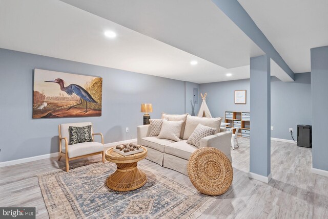 8700 Bluedale St, Alexandria, VA 22308 - living room with wood finished floors and recessed lighting
