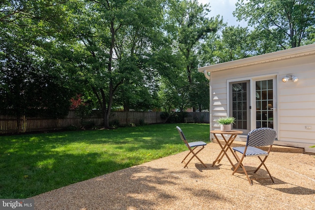 8700 Bluedale St, Alexandria, VA 22308 - fenced backyard with a patio area