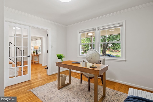 8700 Bluedale St, Alexandria, VA 22308 - office space with crown molding and light wood-type flooring