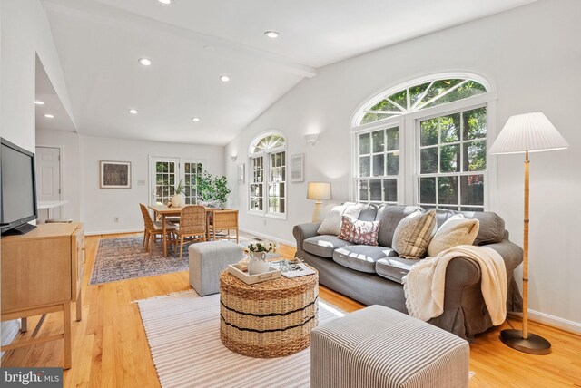 8700 Bluedale St, Alexandria, VA 22308 - living area featuring light wood finished floors and recessed lighting