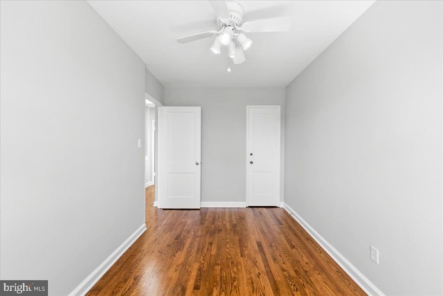 307 19th St NE, Washington, DC 20002 - unfurnished bedroom with wood finished floors and ceiling fan