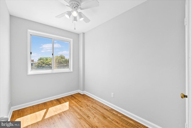 307 19th St NE, Washington, DC 20002 - spare room featuring light wood-style flooring and ceiling fan