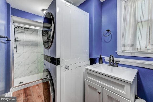 108 Strathdon Way, Lutherville Timonium, MD 21093 - washroom with stacked washing machine and dryer