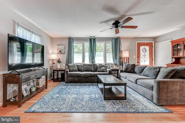 108 Strathdon Way, Lutherville Timonium, MD 21093 - living area featuring ceiling fan and light wood-style flooring