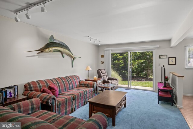 325 Tenby Chase Dr, Delran, NJ 08075 - living area featuring rail lighting