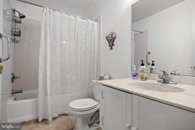 325 Tenby Chase Dr, Delran, NJ 08075 - full bathroom with vanity, shower / bath combo with shower curtain, and tile patterned flooring