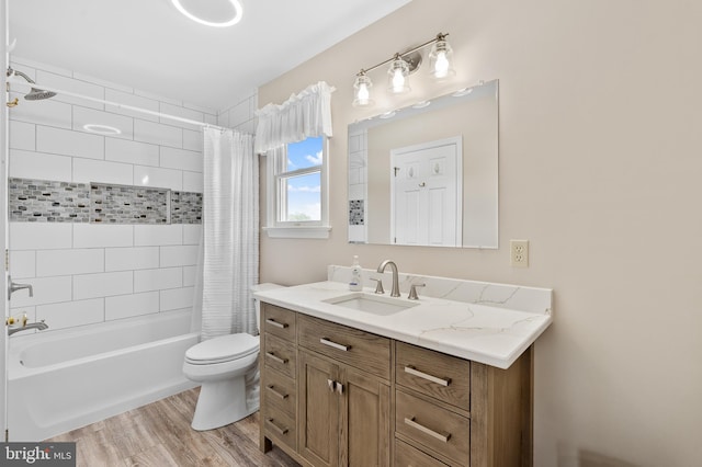 1015 Jodie Ct, Pennsburg, PA 18073 - full bathroom featuring vanity, shower / bathtub combination with curtain, and wood finished floors