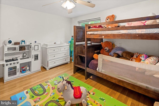 1 High Acres Dr, Ewing, NJ 08628 - bedroom with light wood finished floors and ceiling fan