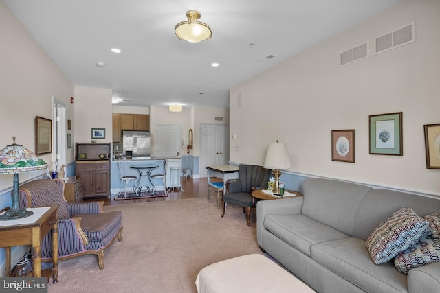 7330 Maple Ave Unit 116, Pennsauken, NJ 08109 - living room featuring light colored carpet and recessed lighting