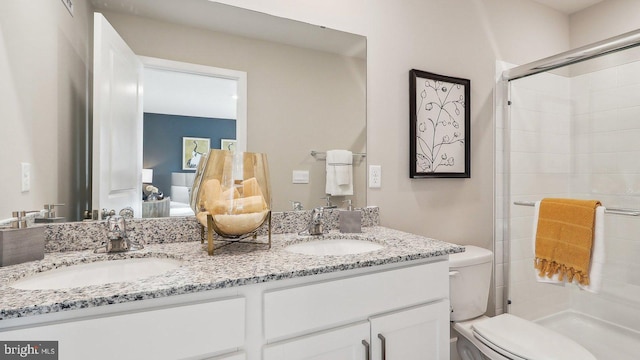 178 Munsee Cir, Winchester, VA 22602 - bathroom featuring double vanity, a shower stall, and connected bathroom