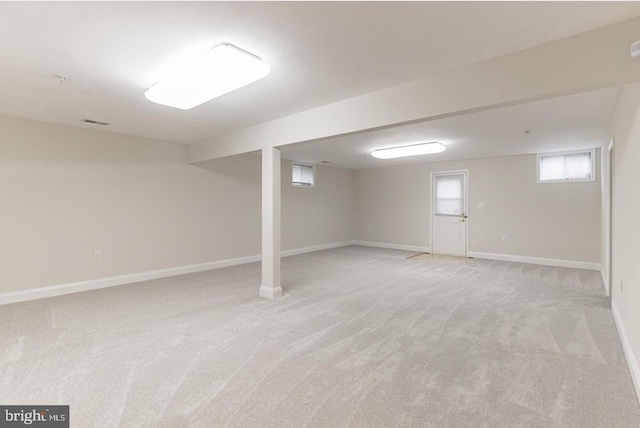 8305 Gullane Ct, Fort Washington, MD 20744 - basement featuring light carpet and baseboards