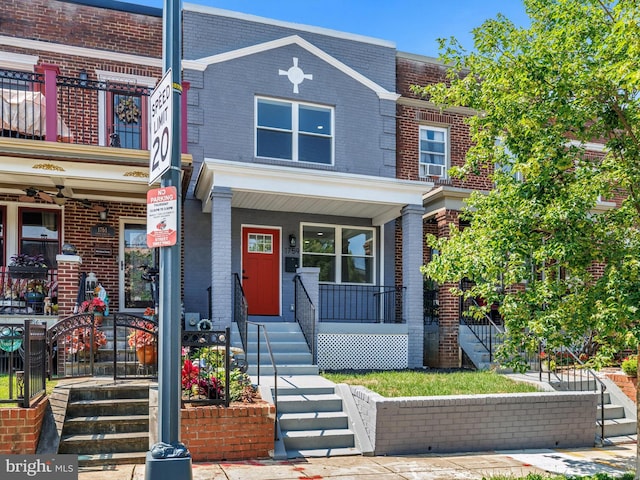 1759 Lyman Pl NE, Washington, DC 20002 - multi unit property featuring brick siding, a porch, and a balcony