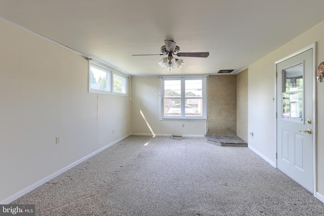 811 S Harrison St, Palmyra, PA 17078 - empty room featuring a ceiling fan and carpet floors