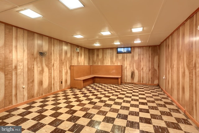 811 S Harrison St, Palmyra, PA 17078 - finished basement featuring tile patterned floors and wood walls
