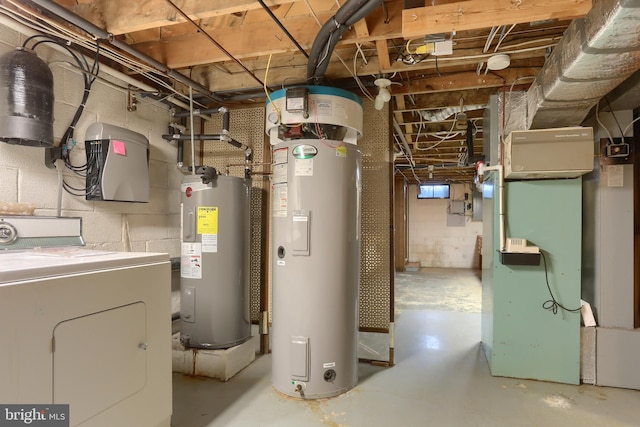 811 S Harrison St, Palmyra, PA 17078 - utility room featuring washer / dryer and water heater