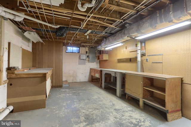 811 S Harrison St, Palmyra, PA 17078 - below grade area featuring a workshop area and electric panel