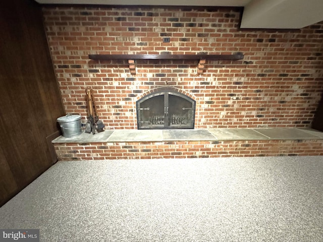 16611 Summers Ln, Brandywine, MD 20613 - detailed view of a fireplace and wood walls