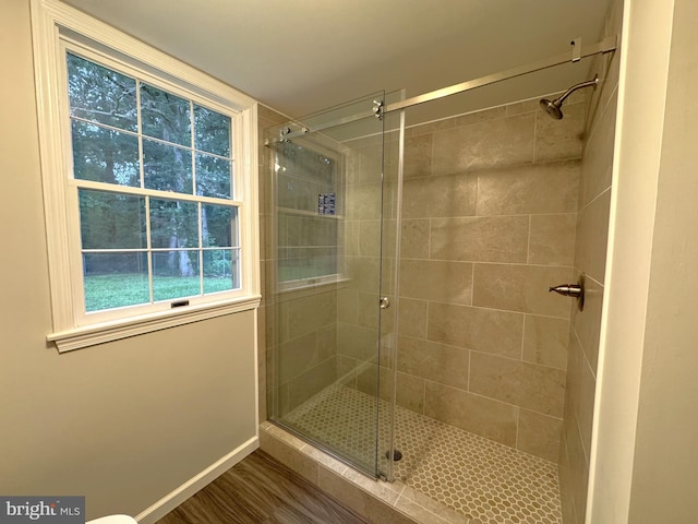 16611 Summers Ln, Brandywine, MD 20613 - full bathroom with a shower stall and wood finished floors