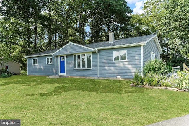 158 Firetower Rd, Port Deposit, MD 21904 - ranch-style house featuring a front yard and a chimney