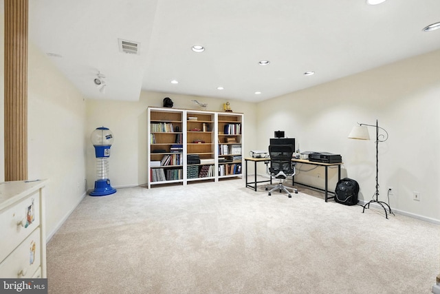 8201 Briar Creek Dr, Annandale, VA 22003 - carpeted office featuring baseboards and recessed lighting