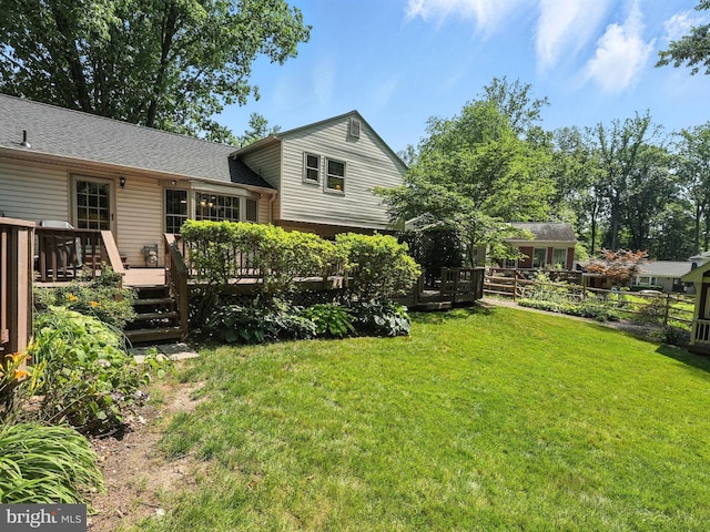 8201 Briar Creek Dr, Annandale, VA 22003 - view of yard with a deck