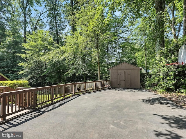 8201 Briar Creek Dr, Annandale, VA 22003 - view of patio featuring a shed