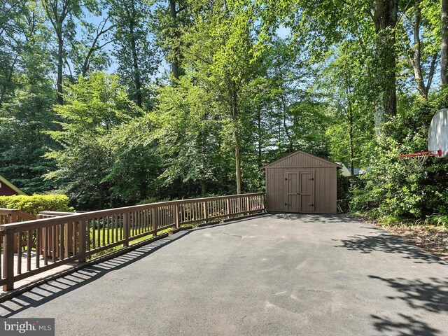 8201 Briar Creek Dr, Annandale, VA 22003 - view of patio featuring a shed