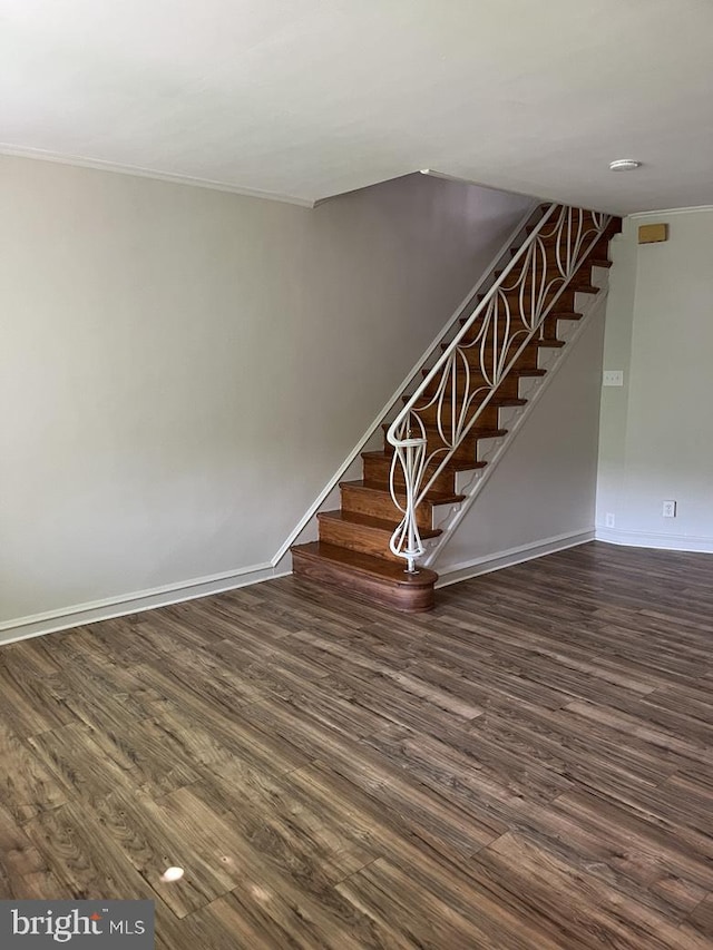 3019 Magee Ave, Philadelphia, PA 19149 - stairs with ornamental molding and wood finished floors