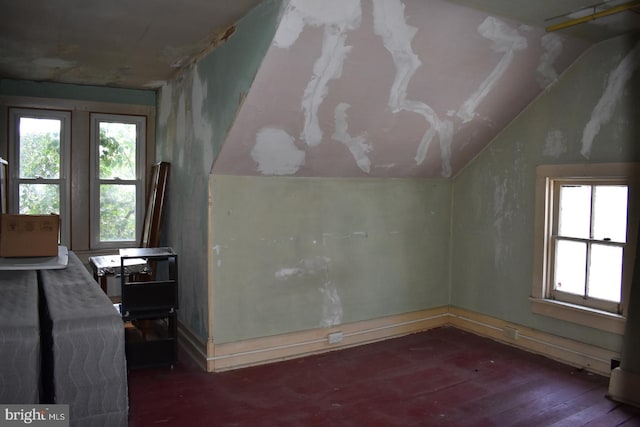 135-137 S 6th St, Shamokin, PA 17872 - bonus room with healthy amount of natural light, lofted ceiling, and hardwood / wood-style flooring