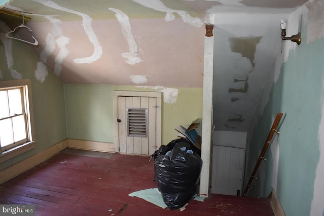 135-137 S 6th St, Shamokin, PA 17872 - interior space featuring hardwood / wood-style flooring and vaulted ceiling
