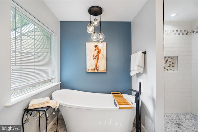 1916 Waltman Rd, Edgewood, MD 21040 - bathroom with a freestanding bath and a tile shower